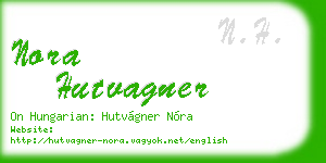 nora hutvagner business card