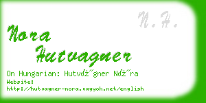 nora hutvagner business card
